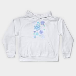 Snowflakes (white background) Kids Hoodie